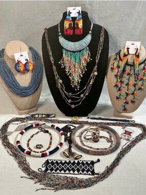 💎Curated Tribal Beaded Jewelry Collection | Indigenous Inspired Statement Lot